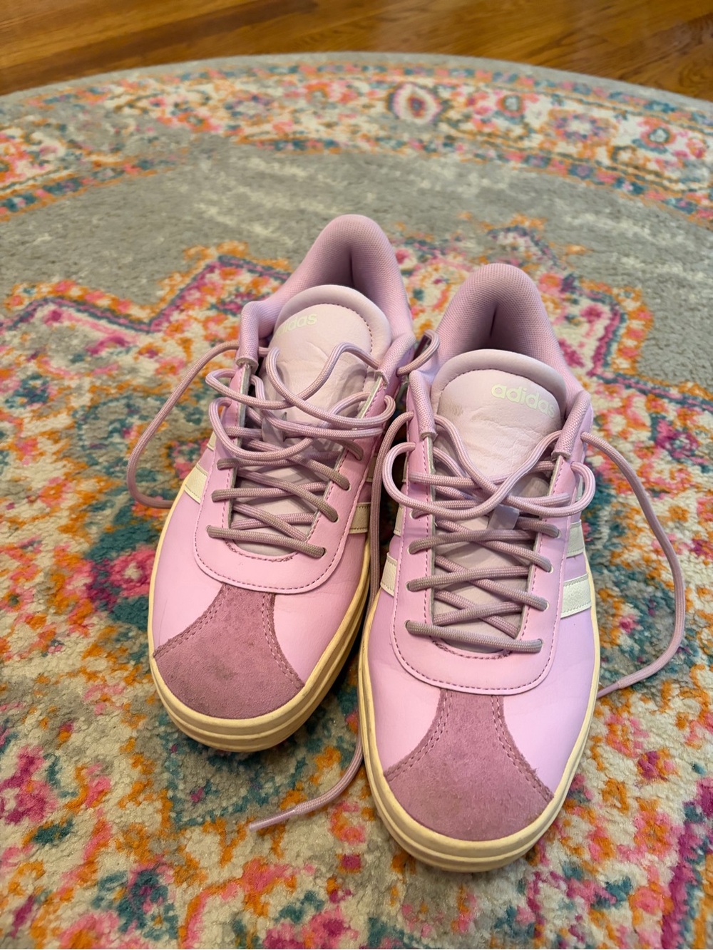 adidas Women’s Pink Lavender Low-Top Sneakers